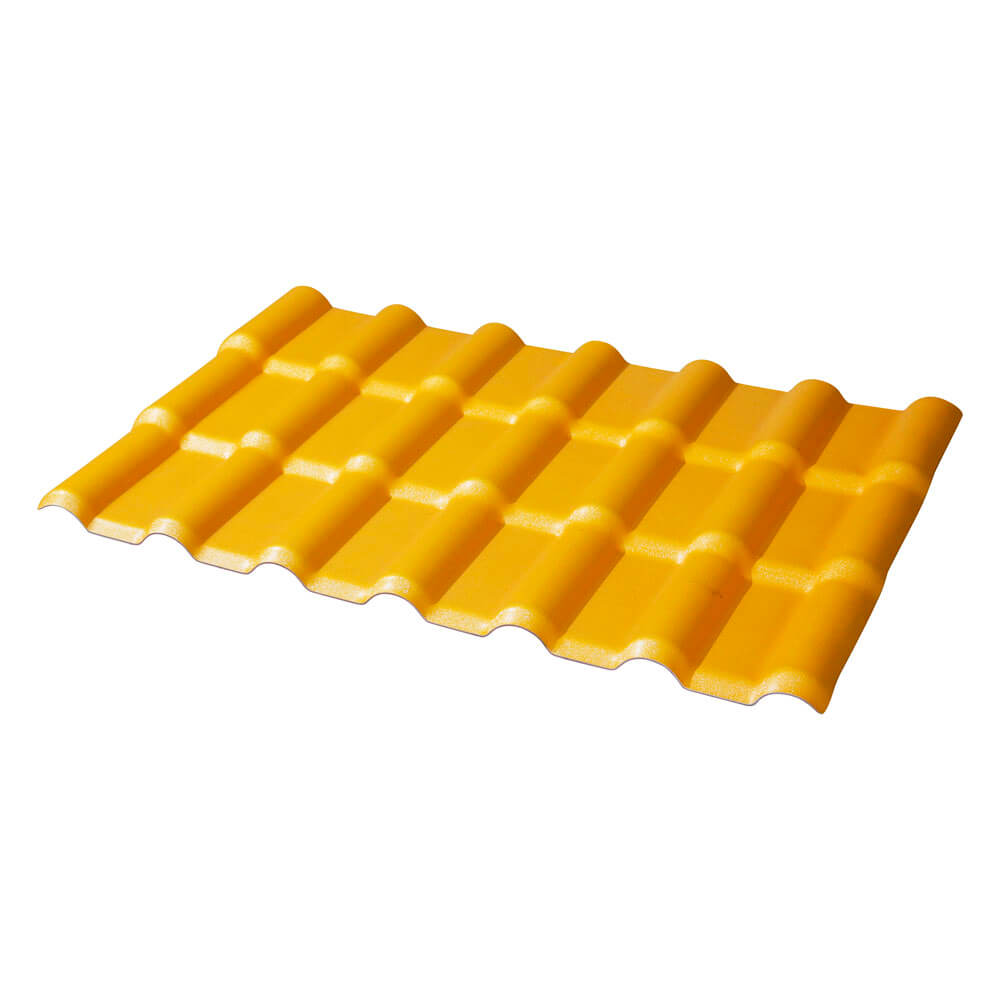 1050mm Yellow ASA PVC Synthetic Resin Spanish Roof Tile