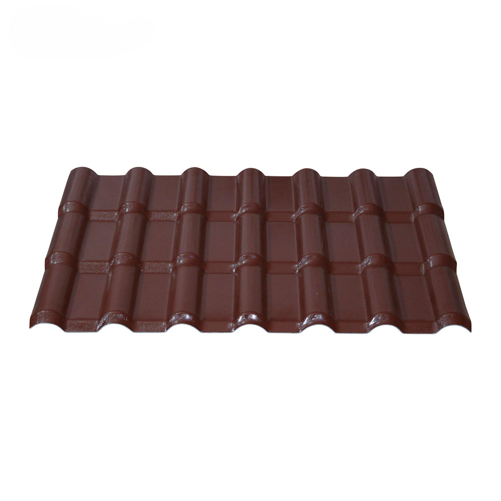 1050mm Brown ASA PVC Synthetic Resin Spanish Roof Tile