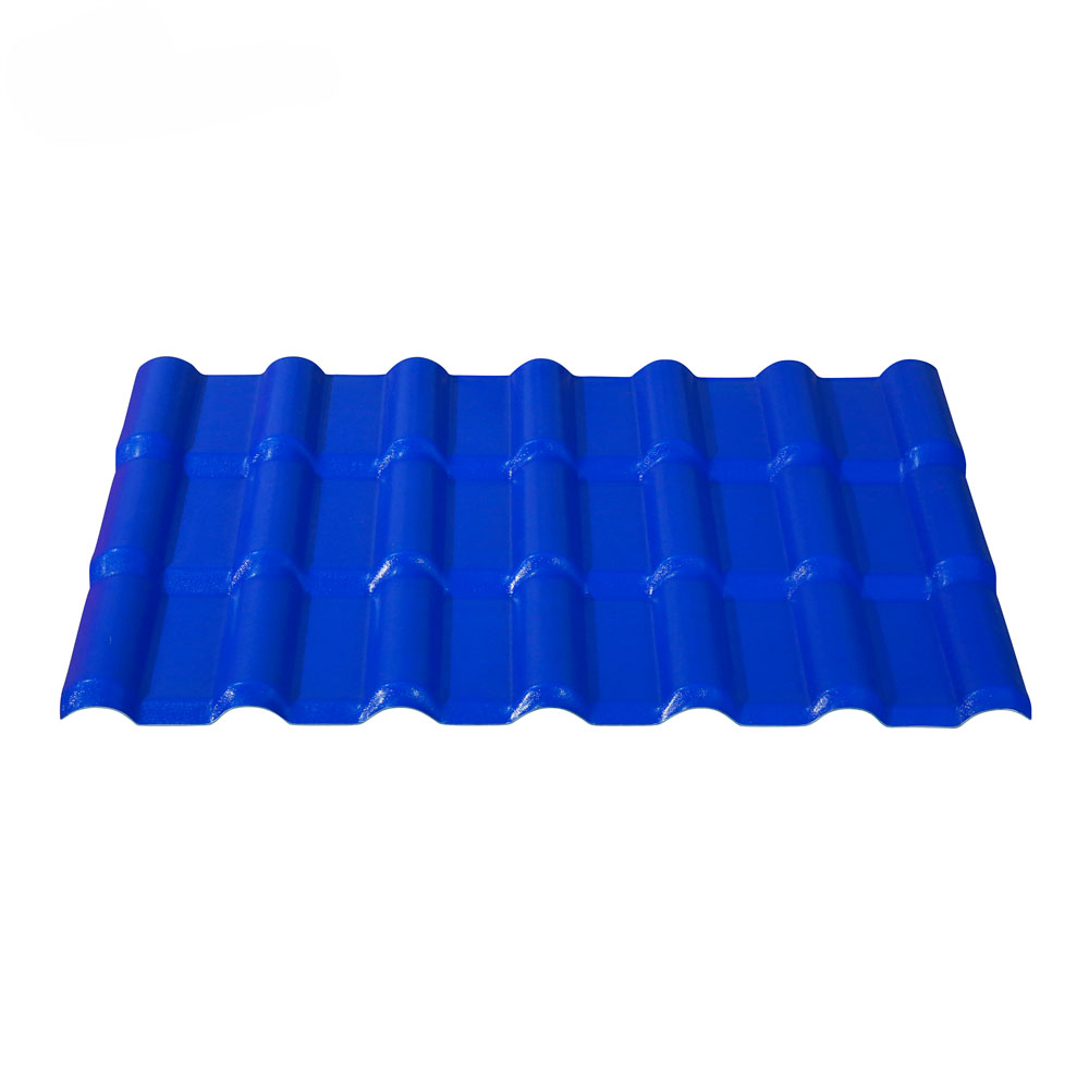 1050mm Ocean Blue ASA PVC Synthetic Resin Spanish Roof Tile